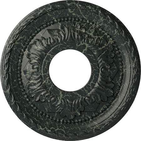 Ekena Millwork Palmetto Medallion (Canopies up to 4 7/8"), 12 1/8"OD x 3 1/2"ID x 1"P, Painted Turtle Crackle CM12PMPTC